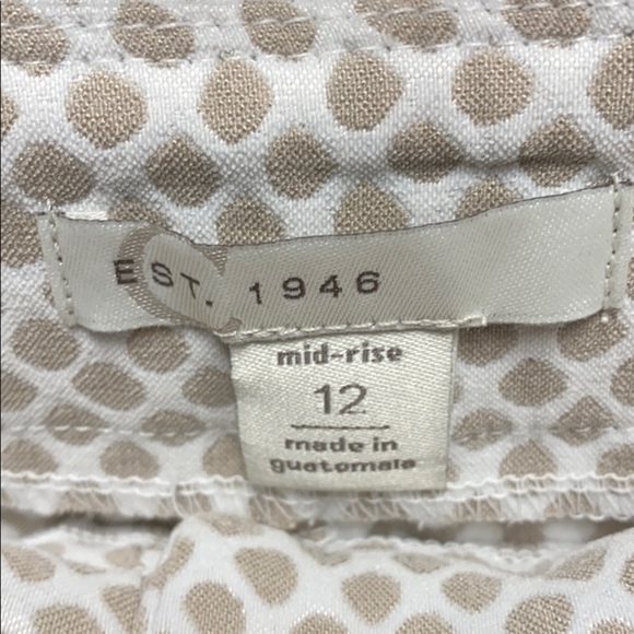 Cato Cream/Tan Polka dots Mid-Rise Ankle Pant Size 12 - Picture 2 of 8